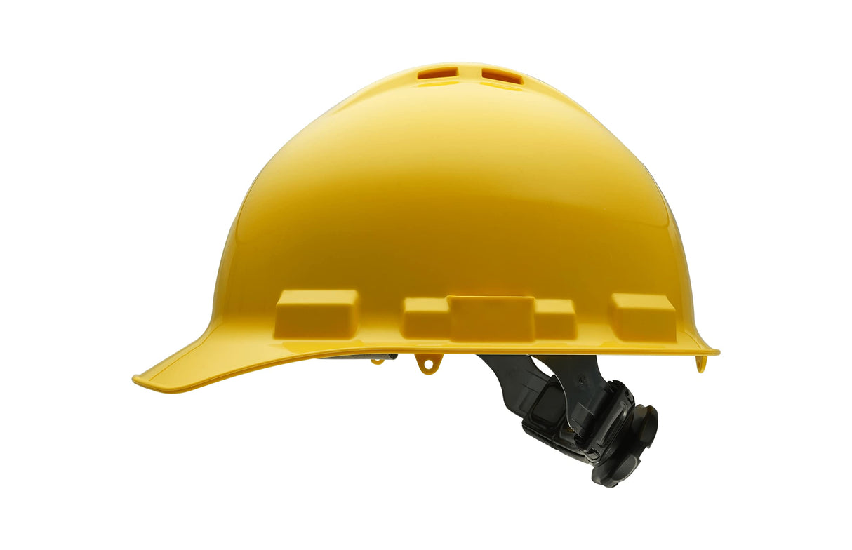 Ironclad Hard Hat Yukon CS400, Made in USA, Standard Brim, Vented, 4 Point Suspension, Class C, Color Yellow (G60002), Medium Ironclad