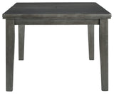 Signature Design by Ashley Hallanden Modern Farmhouse Dining Room Butterfly Extension Table, Dark Gray Signature Design by Ashley