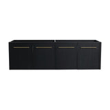 60 Inch Floating Bathroom Vanity,60" Bathroom Vanity Without Sink,Modern Bathroom Vanity Cabinet,Black Wall Mounted Cabinet(Sink Basin Not Included) WoodArtSupply