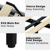 Fastroby Full Size Bed Frame with Adjustable Headboard and 2 Storage Drawers, Upholstered Bed Frame Full with RGB LED Light and Charging Station, Easy Assembly, No Box Spring Needed, Grey Fastroby