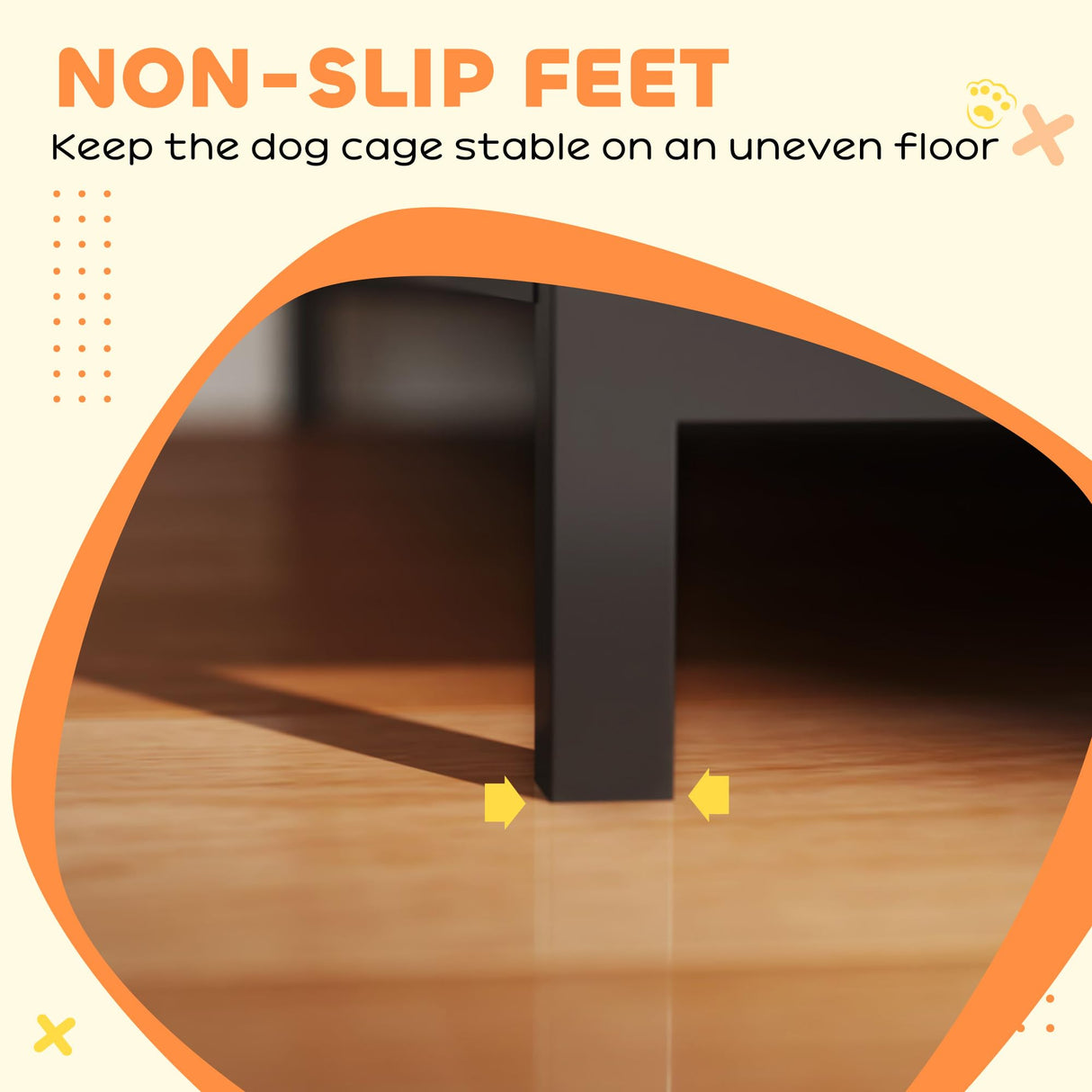 PawHut Dog Crate Furniture, 39" Dog Cage Furniture End Side Table with Anti-Chew Resistant Mesh, Anti-Escape Single Door, Heavy Duty Dog Kennel Indoor for Large Dogs, Walnut Brown PawHut