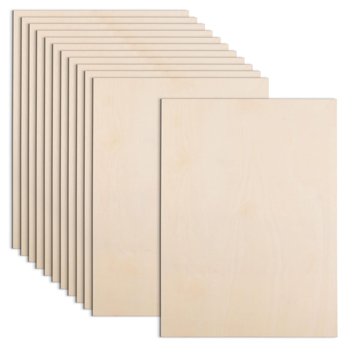 AWIZOM 12 Pack Basswood Sheets for Crafts-12 x 16 x 1/8 Inch- 3mm Thick Plywood Sheets with Smooth Surfaces Unfinished Wood Boards for Laser Cutting, Wood Burning, Architectural Models, Staining AWIZOM