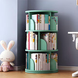 NIUYAO 360-Degree Rotating Solid Wood Bookcase - 2-Tier Versatile Storage Rack NIUYAO