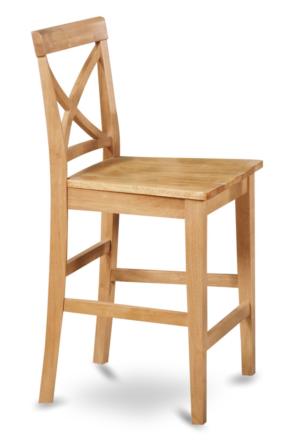 East West Furniture Capri 7 Piece Counter Height Set Consist of a Rectangle Kitchen Table and 6 Dining Chairs, 36x60 Inch, Oak East West Furniture