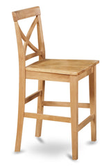 East West Furniture Capri 7 Piece Counter Height Set Consist of a Rectangle Kitchen Table and 6 Dining Chairs, 36x60 Inch, Oak East West Furniture