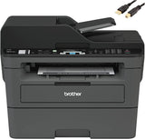 Brother MFC L26 Series Compact Monochrome All-in-One Laser Printer, Automatic Duplex Printing, 250 Sheets, Wireless, Mobile Printing, with MTC Printer Cable, Black Brother