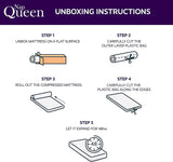 NapQueen 8 Inch Innerspring Queen Size Medium Firm Memory Foam Mattress, Bed in a Box,White NapQueen