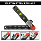 NORTOOLS Digital Angle Finder Protractor,7inch 0-360 degree LCD Digital Protractfor Angle Finder Ruler, Angle Measuring Tool for Woodworking/Carpenter/Construction/DIY Measurement NORTOOLS