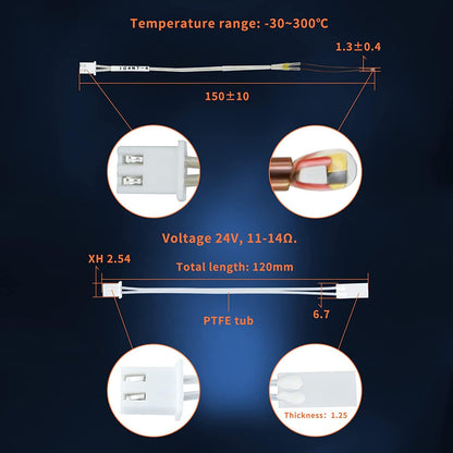 Upgrade Ceramic Heating Core CHC Hotend 24V Copper Heater Block Titanium Heatbreak Improved Nozzle Compatible with Voron 2.4 Ender 3 V2 Pro CR10 Ender 5 Pro/Plus Ender 6 3D Printer