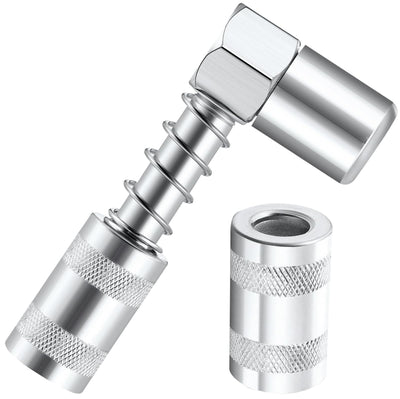 Bonsicoky 1 Pcs 90 Degree Grease Coupler Gun Adapter, 90 Degree Fittings Grease Gun Tips for Farm Truck