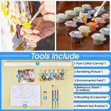 SKRYUIE Paint by Numbers Kit for Adults Beginner Basketball, Acrylic Fire Oil Painting by Numbers Kits with PaintBrushes Paintwork Art Crafts Canvas for Home Decor 16x20 inch SKRYUIE