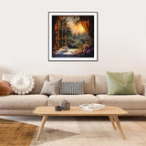 Anuver Diamond Painting Kits for Adults, Sunset Landscape 5D DIY Diamond Art Kits for Beginners, Full Drill Diamond Painting Kits for Home Wall Decor, 12x12 Inch Anuver