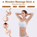 HAQQI 12 in 1 Wood Therapy Massage Tools kit for Body Shaping Massage Tool Set, Wooden Massager Body Sculpting Sets for Muscle Pain Relief, Anti-Cellulite HAQQI