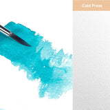 Lightwish Watercolor Journal, 100% Cotton Cold Press Watercolor Paper Sketchbook 7.6” x 5.3”, 20 Sheets (140lb/300gsm), Acid-Free for Watercolors, Gouache, Acrylics LIGHTWISH