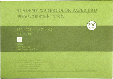 MEEDEN 5X7 Watercolor Paper Block, Textured Surface Watercolor Paper, Cold Pressed, 20 Sheets (140lb/300gsm) Art Paper for Watercolor Gouache Ink Acrylic and More MEEDEN