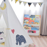 Morimoe Sling Bookshelf Kids Book Rack Storage, Natural Beige (Beige, W:75cm) Morimoe