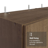 Madesa 4 Doors Storage Cabinet with Ample Shelves Space 63" L Utility Armoire Closet Entryway and Bedroom Organization Unit - Brown Madesa