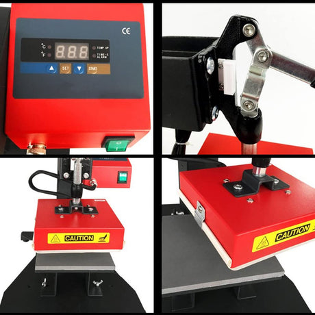 5.9x5.9" Digital Heat Press Machine, 15x15cm Clothe Logo Brand Printer Heat Pressing Machine Small Size Transfer DIY Press Single Heater T-Shirt Sublimation Heat Press Transfer Machine YIYIBYUS