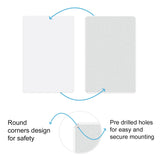 Ayifan 4-Pack White Blank Sign,Blank Metal Tin Sign,12" x 8" Rustic Style for Home Decor, Business Use, Indoor Outdoor Ayifan