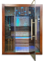 Canadian Red Cedar Wood Indoor Traditional Wet/Dry Swedish Steam Sauna Home SPA with Upgraded 6KW Harvia Heater for 2 Persons HEALTH AND MED.COM