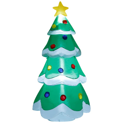 DR.DUDU 5 FT Inflatable Christmas Tree, LED Light up Xmas Tree Blow up Decorations for Christmas Party Indoor Outdoor Yard Garden Lawn Holiday Party