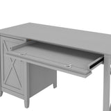 Bush Furniture Key West Computer Desk with Storage | Farmhouse PC Table for Home Office, 54W, Cape Cod Gray Bush Business Furniture