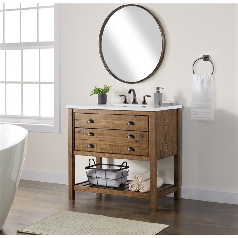 Martin Svensson Home Monterey Single Vanity, Natural Brown - WoodArtSupply