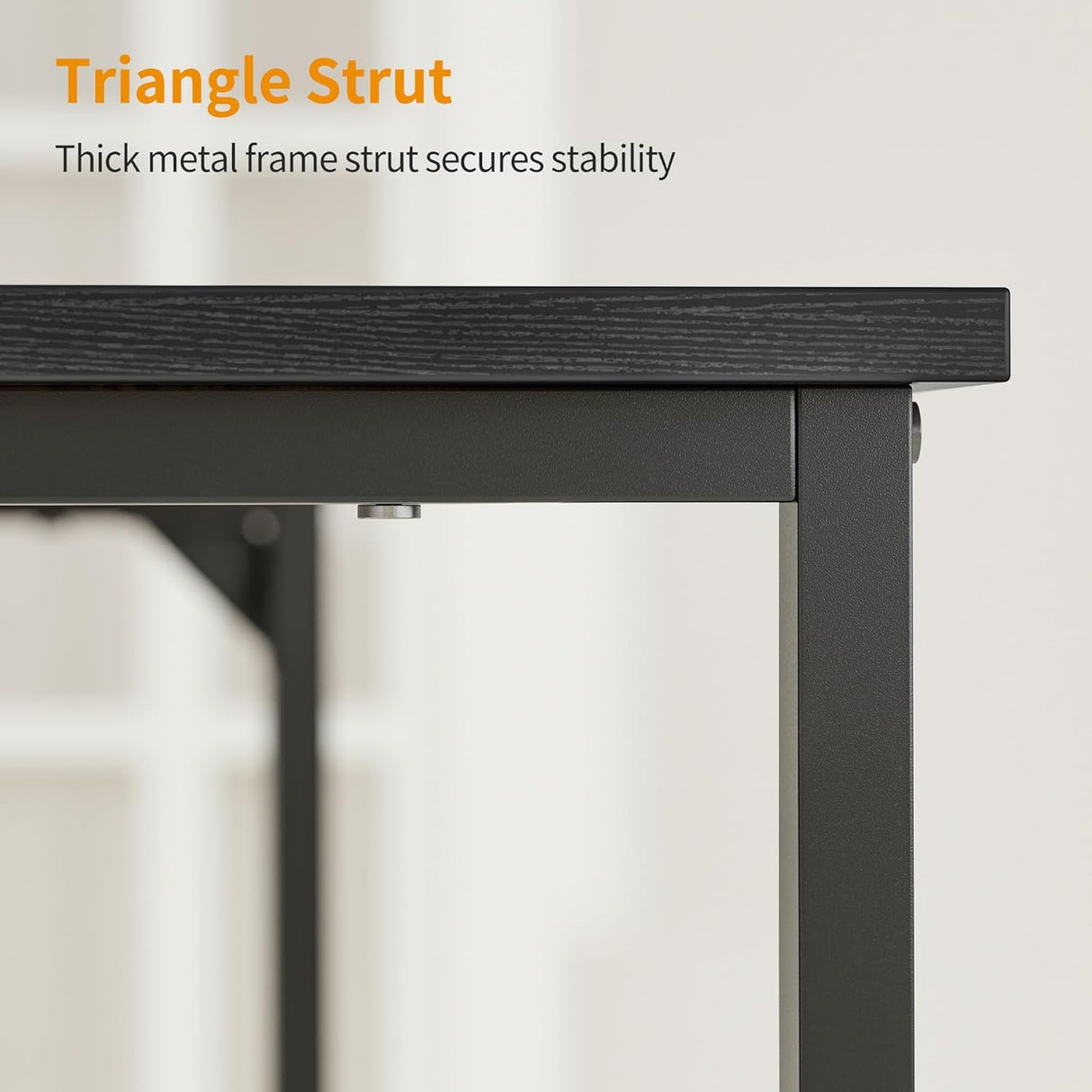 Cubiker Computer Desk, 47 inch Small Home Office Desk for Small Spaces, Modern Simple Style for Home, Office, Dark Black Cubiker