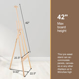 Falling in Art Easel Stand for Painting, Adjustable Wooden Easels for Painting Canvas Up to 42", Folding Art Easel for Drawing, Wedding Sign and Poster, Suitable for Kids and Adults Falling in Art