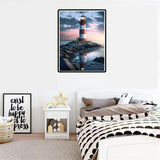 VeGuude Diamond Painting Kits for Adults, Beach and Lighthouse 5D Diamond Art Kits for Beginner DIY Full Drill Diamond Dots Crystal Craft Kits for Home Wall Decor Gifts 11.8x15.7 inch VeGuude