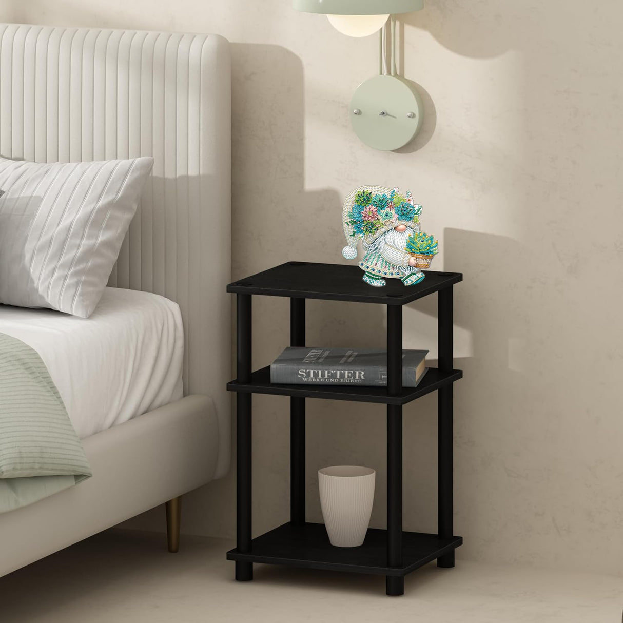 Tabletop Diamond Art Kits for Adults - Succulents Gnome Diamond Painting Figurines Ornaments, DIY Diamond Art Statues Diamond Dots Sculpture Special Shaped Paintings with Diamonds Gem Art and Crafts Yanfairy