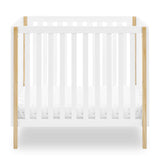 Delta Children Gio Mini Crib with 2.75" Mattress Included, Bianca White/Natural Delta Children