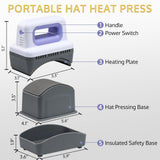OFFNOVA Hat Heat Press Machine for Caps with 4 Heating Levels & Auto-Off, Hat Heat Press with Curved Heating Plate for Vinyl, Sublimation, Heat Transfer Projects OFFNOVA