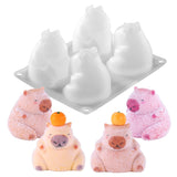 LET'S RESIN 4 Pcs Capybara Silicone Molds for Taba Squishy, Resin Casting, Effortless Demolding Molds for Stress Relief DIY Decompression Gift Home Decor LET'S RESIN