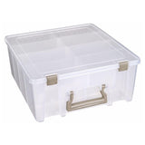 ArtBin Super Satchel Double Deep Compartment Box - Art Storage with 8 Removable Compartments, Smart Closure for Craft Supplies ArtBin