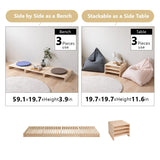 EMOOR Pallet Bed Slats 4 Pieces (for Additional Purchase) Pine Wood Natural, Japanese Futon Mattress Floor Sleeping Tatami Mat EMOOR