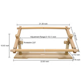 Jasvelly Rotated Embroidery Frame Stand - Adjustable Cross Stitch Scroll Frame, Beech Wood Quilt Frame Needlepoint Holder Floor Table Lap Stand for Stitching Sewing Craft (983312) Jasvelly