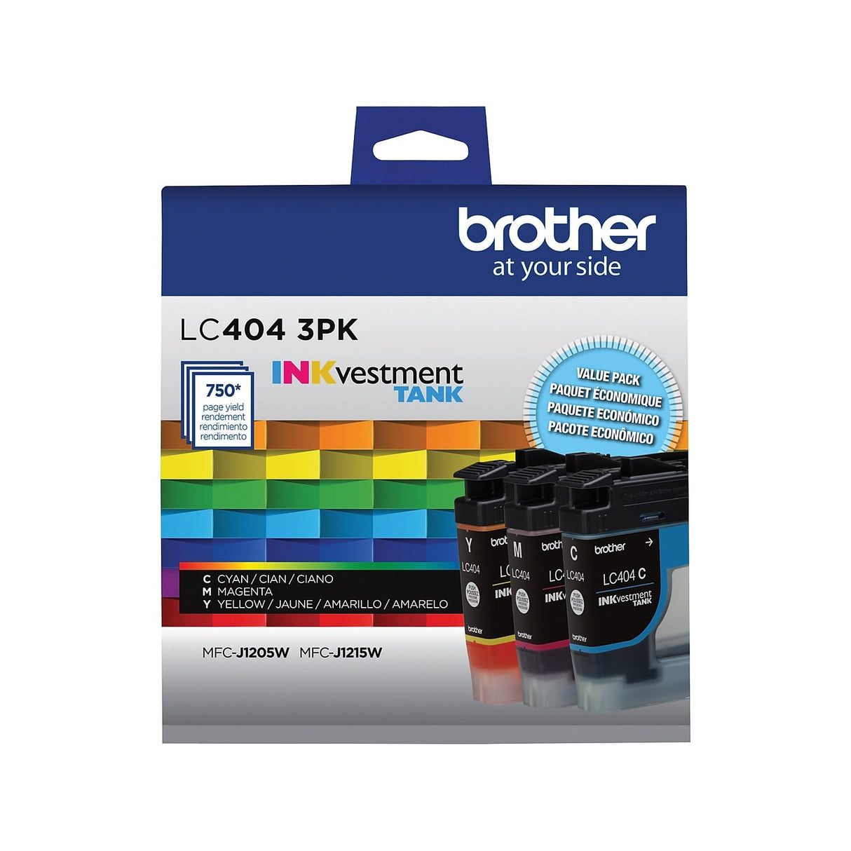 Brother LC4043PKS of Standard Yield Cyan, Magenta and Yellow -Ink -Cartridges(Pack of 3) Brother
