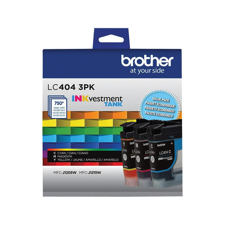 Brother LC4043PKS of Standard Yield Cyan, Magenta and Yellow -Ink -Cartridges(Pack of 3) Brother