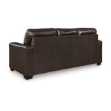 Signature Design by Ashley Santorine Transitional Tufted Leather Match Sofa, Dark Brown Signature Design by Ashley
