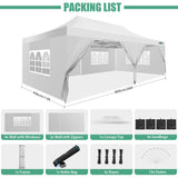 COBIZI 13x26 Pop Up Tent 13x26 Canopy with Sidewalls Heavy Duty Canopy Party Tent for Parties, Outdoor Wedding Large Event Tent Wind Waterproof UPF 50+ Ez Up in Garden Lawn with Roller Bag, White COBIZI