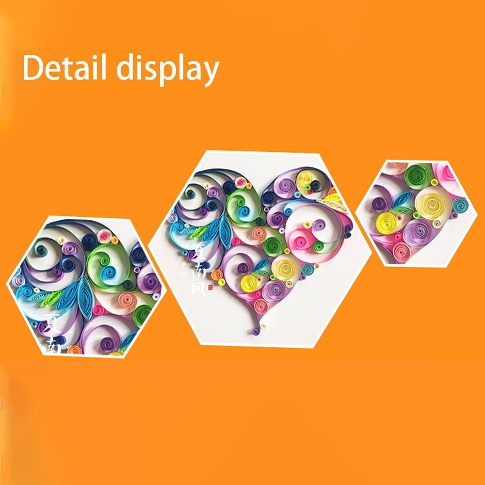 MerainMe Love Heart Paper Quilling Kit Paper Quilling Craft Great for DIY Learning Class, Home Decoration, Birthday Gift. It's Suitable for Children and Craftsmen. MerainMe