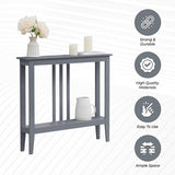 Kings Brand Furniture - Entryway Table - Narrow Console Table - Console Table with Storage - Hallway Decor - Wood Console Tables for Entryway - Narrow Console Sofa Side Table - Foyer - Grey Kings Brand Furniture