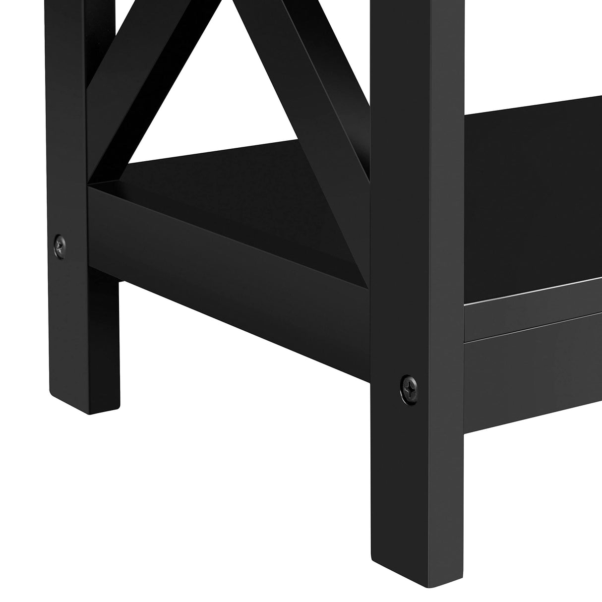 Yaheetech Television Stands & Entertainment Centers with 3 Tier Storage Shelf TV Stand for Living Room, Black Yaheetech