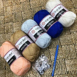 YarnArt Begonia 100% Cotton, Pure Premium Soft Cotton for Knitting Crochet and Amigurumi, Shiny Colors 1.76 Oz (50g) / 185 Yrds (169m) (0015) YarnArt