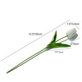 Mandy's 20pcs White Artificial Tulip Silk Fake Flowers 13.5" for Spring Mother's Day Easter Gifts in Bulk Home Kitchen Wedding Decorations Mandy's