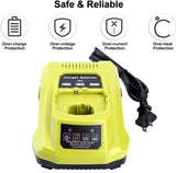 18-Volt P117 Rapid Charger Replace for Ryobi 12V-18V Battery One+ Lithium-Ion/NiCad/NiMh Battery P102 P108 P189 P197 P103 P105 P107 P190 P191 PBP002 PBP005 Gonocop