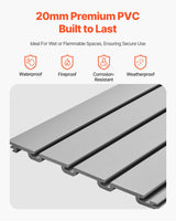 VEVOR Slat Wall Paneling, 2 x 4 ft, PVC Garage Slatwall with Modular Design, Grey Slat Wall Easy-to-Install Adjustable Slatwall Panel with Coupling Structure & DIY Cutting, Fits for Storage & Display VEVOR