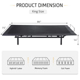 SHA CERLIN Electric Adjustable Bed Base, Ergonomic Basic King Size Bed Frame with Upgraded Motors and Wireless Remote Control, Independent Head and Foot Incline, Assembly Required SHA CERLIN