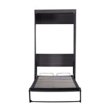 Harper & Bright Designs Murphy Bed with Wardrobe and Storage Drawers, Easy Fold Wall Bed, Modern Twin Size for Multipurpose Guest Room Home Office, Grey Harper & Bright Designs